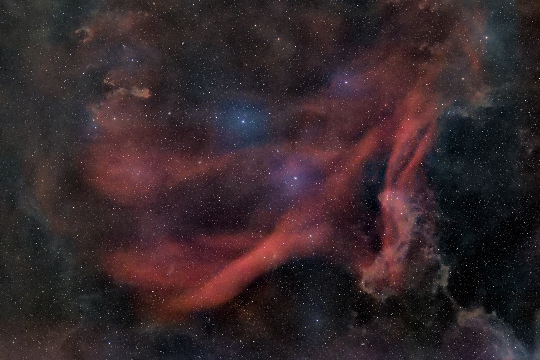 The Lacerta Nebula is a vast H II region and a star-forming area in the constellation Lacerta (Latin for "lizard").